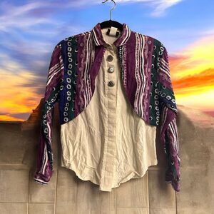 Vintage‎ RoughRider Women’s Size S Shirt Button Up Long Sleeve Western Cowgirl